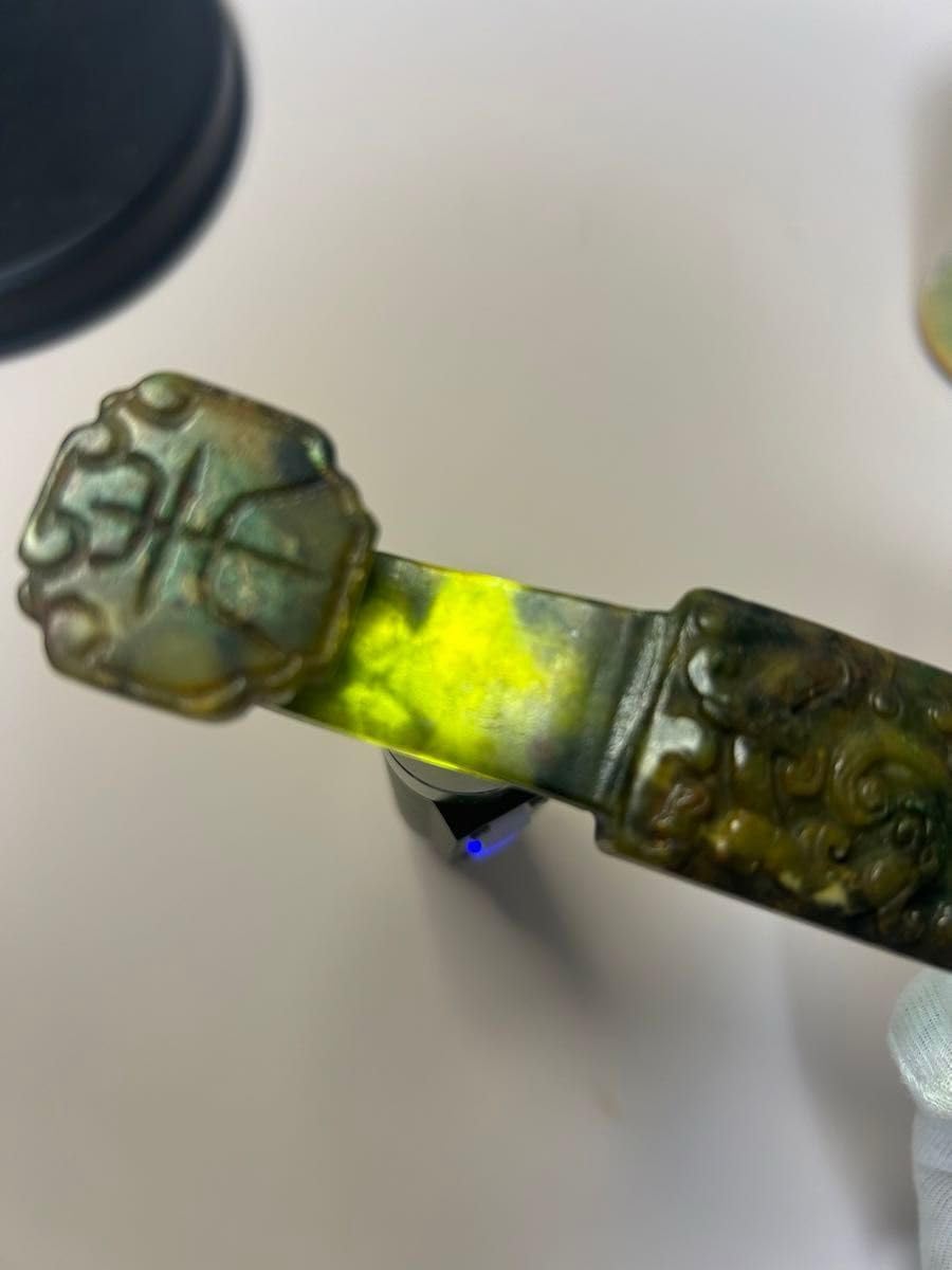 細工彫刻道家古玉、中国玉、縁起物、金運、美術品、中国古玩、お守り Amazon.co.jp: 細工彫刻玉如意 古玉、中国玉、縁起物、金運